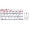 Клавиатура и мышь Logitech MK240 Nano White-Red, фото 1