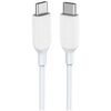 USB кабель Anker PowerLine III USB-C to USB-C 2.0 Cable 3ft White, фото 1