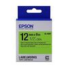 Лента Epson Tape - LK4GBF Fluor Blk/Green 12/9 лента 12mm / 9m для LW400 / LW700, фото 1