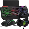 Игровой набор 4 в 1 (клавиатура, мышь, коврик, наушники) AULA T650 подсветка, фото 1