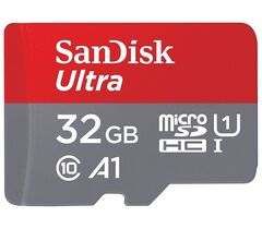 SanDisk Ultra microSDHC Class 10 UHS Class 1 A1 98MB/s 32GB + SD adapter, фото 1