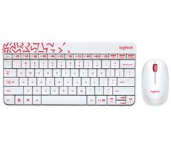 Клавиатура и мышь Logitech MK240 Nano White-Red, фото 1