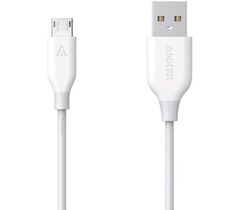 Кабель Anker Powerline microUSB V3 0.9 м White, фото 1