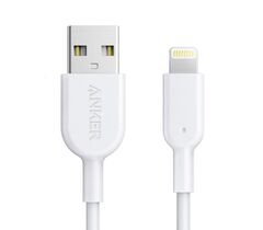 USB кабель Anker Powerline II with lightning connector 3ft C89, белый, фото 1
