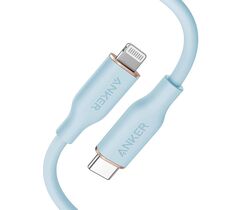 Type-C кабель Anker PowerLine III Flow USB-C with Lightning Connector 3ft Blue, фото 1