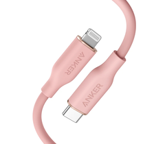 Type-C кабель Anker PowerLine III Flow USB-C with Lightning Connector 3ft Pink, фото 1