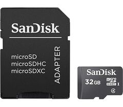 Карта флэш-памяти SanDisk microSDHC 32 ГБ, черная, фото 1