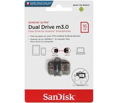 Флеш память OTG USB Flash 16 ГБ SanDisk Ultra Dual m3.0, фото 1