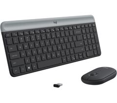 Тонкая беспроводная клавиатура и мышь Logitech MK470, фото 1