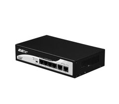 Коммутатор 2E PowerLink SP402F 4xFE PoE+, 2xFE Uplink, 55Вт, неуправляемый, фото 1