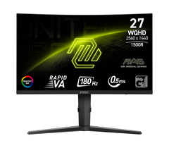 MSI — 27″ MAG 275CQRF QD E2 Curved Gaming Monitor, VA, 0,5mc, 180hz, WQHD (2560×1440), HDMI+DP+TypeC, Black, фото 1