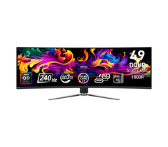 MSI — 49″ MPG 491CQPX QD-OLED Curved Gaming Monitor, IPS, 0,03mc, 240hz, DQHD (5120×1440), HDMI+DP+TypeC, Black, фото 1