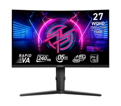 MSI — 27″ MPG 275CQRXF Curved Gaming Monitor, VA, 0,5mc, 240hz, WQHD (2560×1440), HDMI+DP+TypeC, Black, фото 1