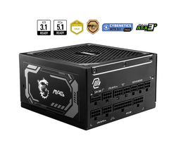 MSI MPG A1250GL PCIE5, 80 PLUS Gold, 1250W Modular Power Supply, фото 1