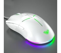 Мышь игровая проводная AULA F820 white, фото 1