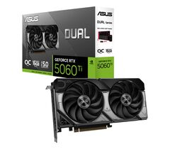 Видеокарта ASUS Dual GeForce RTX 5060 Ti 16GB GDDR7 (DUAL-RTX5060TI-16G / 90YV0MH0-M0NA00), фото 1