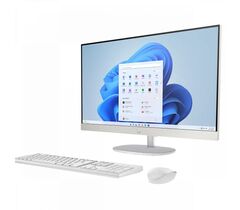 Моноблок HP 27-cr0091ci (232/229) (Intel Core i5-1335U / DDR4 16GB / SSD 512GB / 27" FHD IPS / Intel Iris Xe Graphics / NoDVD / key + mouse / NoOS / RU) White (D96ZYEA), фото 1