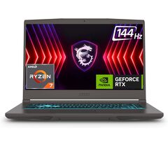 Игровой ноутбук MSI Thin A15 (AMD Ryzen 7-7735HS / DDR5 8GB / SSD 512GB / 15.6" FHD IPS 144Hz / RTX 3050 4GB / Backlit / NoOS / RU) Cosmos Grey (9S7-16RK11-653), фото 1