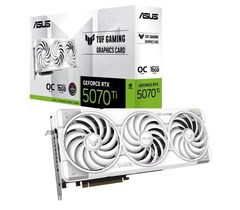 Видеокарта ASUS TUF Gaming GeForce RTX 5070 Ti OC Edition 16GB White GDDR7 (TUF-RTX5070TI-O16G-WHITE-GAMING / 90YV0MD3-M0NA00), фото 1