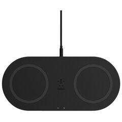 Беспроводное зарядное устройство Belkin Dual Pad Wireless Charging Qi, 2x 10W, Black (WIZ002VFBK), фото 1