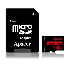 Карта памяти Apacer microSDHC 32GB UHS-I U1+SD адаптер, фото 1