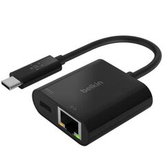 Адаптер Belkin Charge USB-C to Ethernet 60W PD, black (INC001btBK), фото 1