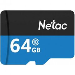 Netac microSDHC 64 GB Class 10 + SD adapter, фото 1