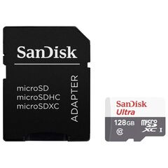 SanDisk Ultra microSDHC Class 10 UHS-I 80MB/s 128GB + SD adapter, фото 1