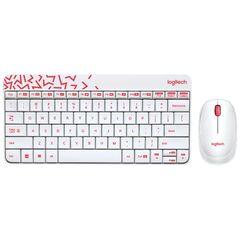 Клавиатура и мышь Logitech MK240 Nano White-Red, фото 1