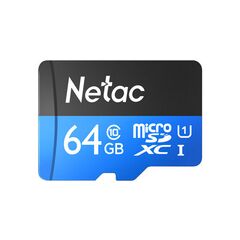 Netac MOBILE MEMORY microSD 64GB C10 UHS-I R80MB/s + SD, фото 1