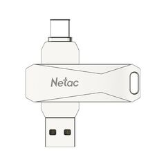 Флешка Netac USB FLASH DRIVE 64GB USB 3.0+TypeC Dual U782C, фото 1