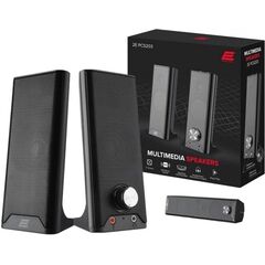 Акустическая система 2E PCS203, 2.0, USB, Metal Black, фото 1