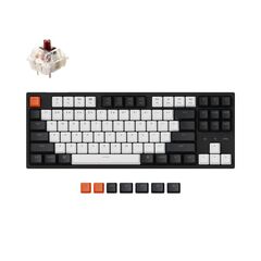Клавиатура Keychron C1 Wired 87 Key  HotSwap Gateron  Switch  Mechanical Keyboard  RGB Brown Russian Layout, фото 1