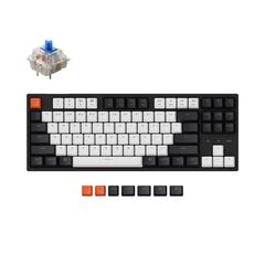 Клавиатура Keychron C1 Wired 87 Key  HotSwap Gateron  Switch  Mechanical Keyboard  RGB Blue Russian Layout, фото 1