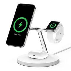 Беспроводное зарядное устройство Belkin 3in1 MagSafe iPhone Wireless Charger, white, фото 1