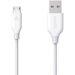 Кабель Anker Powerline microUSB V3 0.9 м White, фото 1