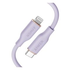 Type-C кабель Anker PowerLine III Flow USB-C with Lightning Connector 3ft Purple, фото 1