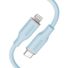 Type-C кабель Anker PowerLine III Flow USB-C with Lightning Connector 3ft Blue, фото 1