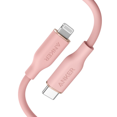 Type-C кабель Anker PowerLine III Flow USB-C with Lightning Connector 3ft Pink, фото 1