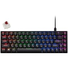 Универсальная компактная механическая клавиатура  2E GAMING KEYBOARD KG370 RGB 68 KEY GATERON BROWN SWITCH BLACK, фото 1