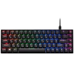 Компактная механическая клавиатура 2E GAMING KEYBOARD KG370 RGB 68 KEY GATERON BLUE SWITCH BLACK, фото 1