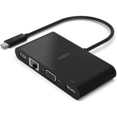 Адаптер Belkin USB-C - Ethernet, HDMI, VGA, USB-A, black(AVC005BTBK), фото 1
