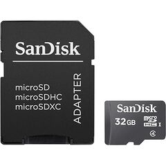Карта флэш-памяти SanDisk microSDHC 32 ГБ, черная, фото 1