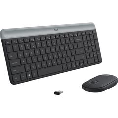Тонкая беспроводная клавиатура и мышь Logitech MK470, фото 1