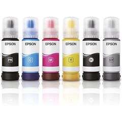 Чернила Epson 115 EcoTank 6 цветов: Pigment Black, Photo Black, Cyan Magenta, Yellow и Grey (цена за один тип товара, 1шт), фото 1