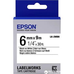 Картридж с лентой Epson Tape - LK2WBN Std Blk/Wht 6/9 лента 6mm / 9m для LW400 / LW700, фото 1