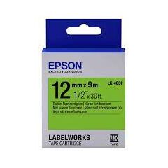 Лента Epson Tape - LK4GBF Fluor Blk/Green 12/9 лента 12mm / 9m для LW400 / LW700, фото 1