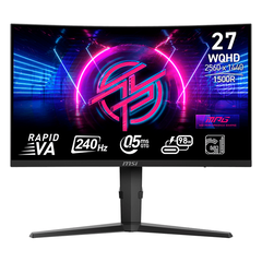 MSI — 27″ MPG 275CQRXF Curved Gaming Monitor, VA, 0,5mc, 240hz, WQHD (2560×1440), HDMI+DP+TypeC, Black, фото 1