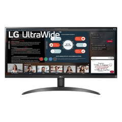 LG — 29″ 29WP500-B UltraWide Monitor, IPS, 5mc, 75Hz, FHD (2560 x 1080), VGA+HDMI, Black, фото 1