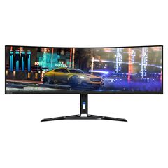 Игровой ультраширокий изогнутый монитор 44.5" Lenovo Legion R45w-30 VA Dual QHD (5120x1440) 170Hz 1ms HDMI DisplayPort USB-C Black (67B1GAC3EU), фото 1